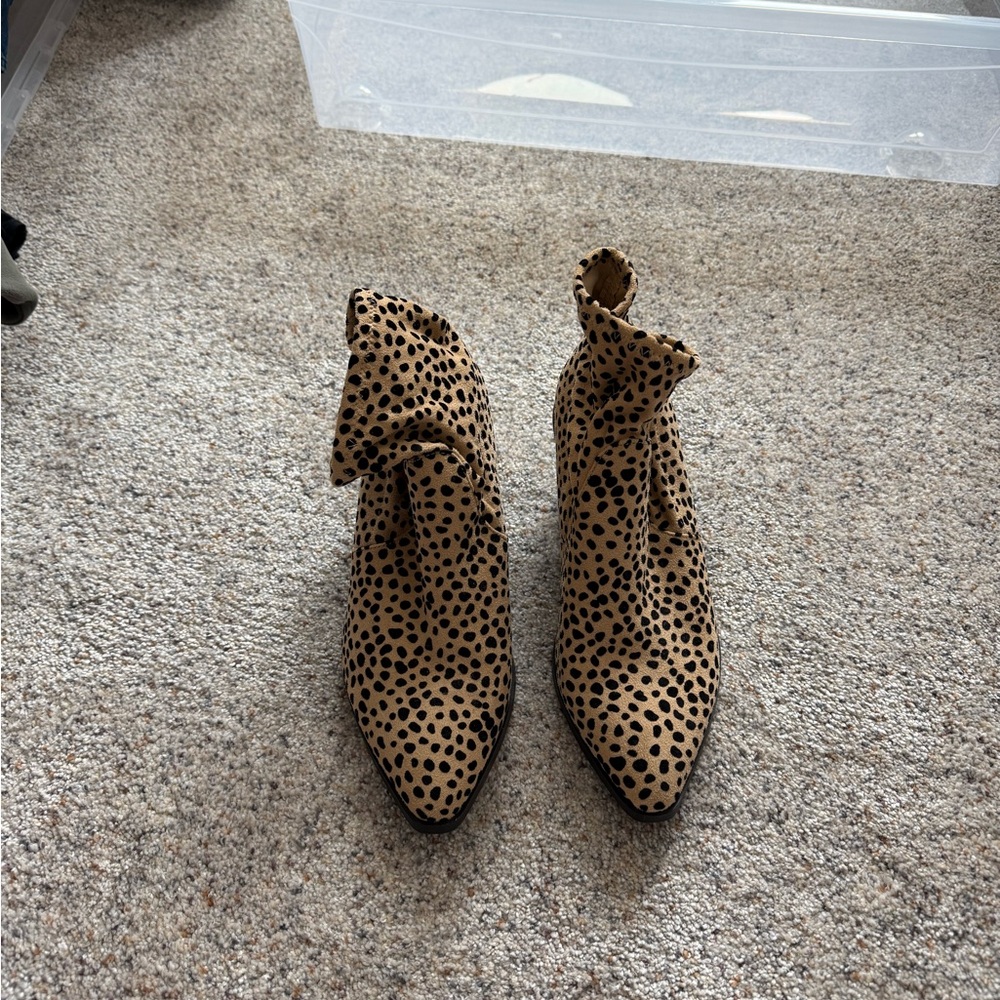 Leopard Print Women's Ankle Boots